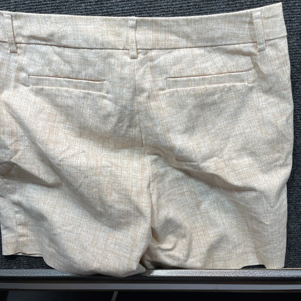 Katherine Barclay Shorts Womens 8 Tan Crosshatch Bermuda Career Casual Preppy